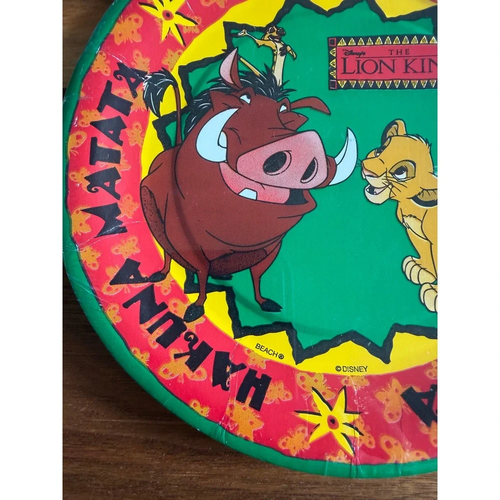 VTG Disney Lion King Paper Plates 7in Simba Timon Pumbaa New Sealed 8 Count